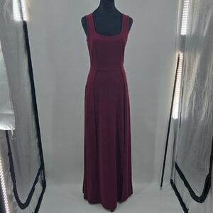 Chic Plum Maxi Dress With Dual Side Slits NWT